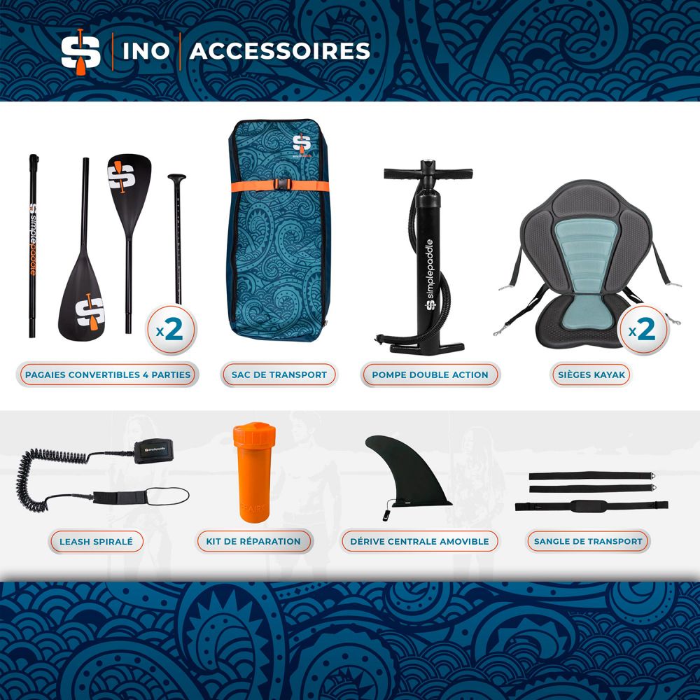 Pack Stand Up Paddle SIMPLE PADDLE OCEAN 10'6
