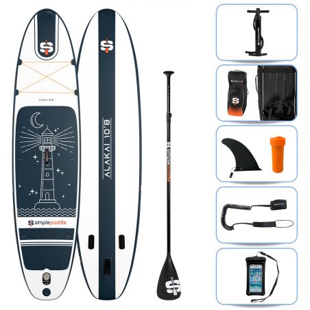 Pack Stand Up Paddle SIMPLE PADDLE ALAKAI 10'8