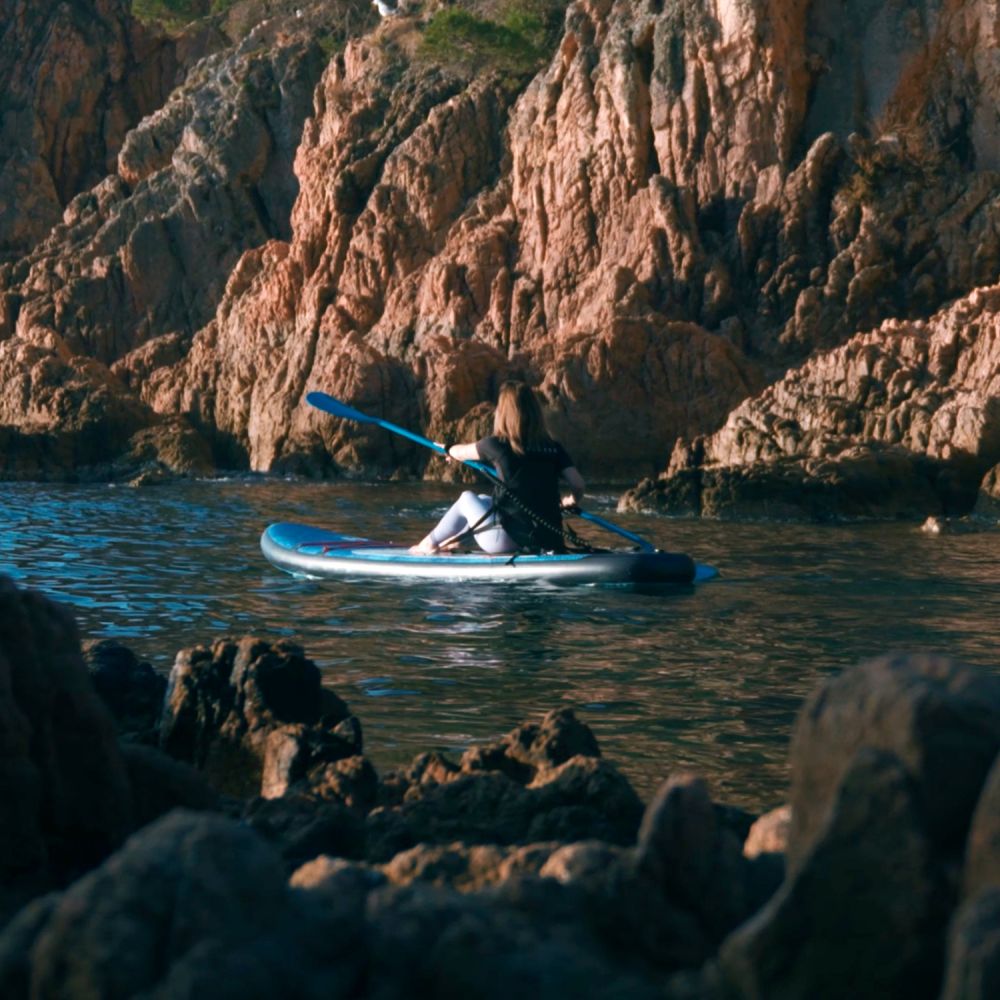 Pagaie double fonction paddle-kayak SIMPLE PADDLE - Bleu