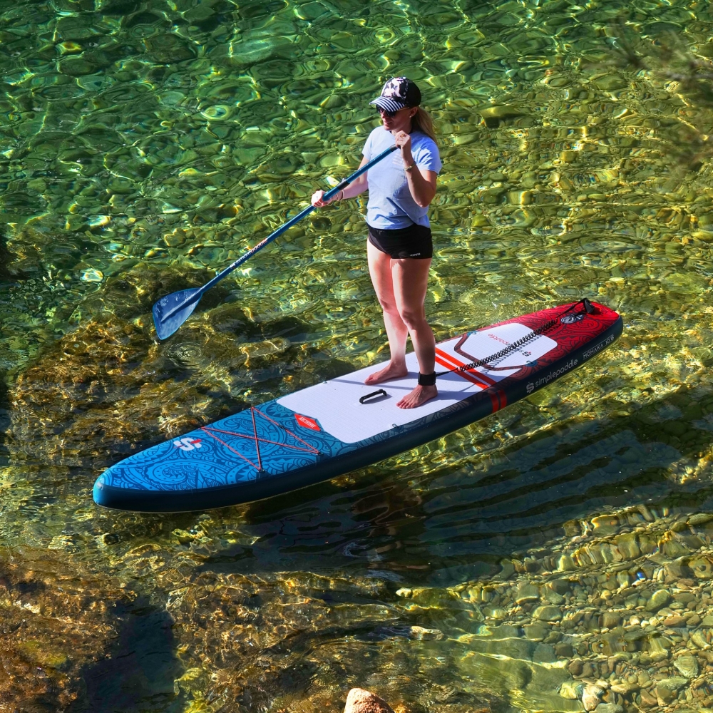 Pagaie double fonction paddle-kayak SIMPLE PADDLE - Bleu clair