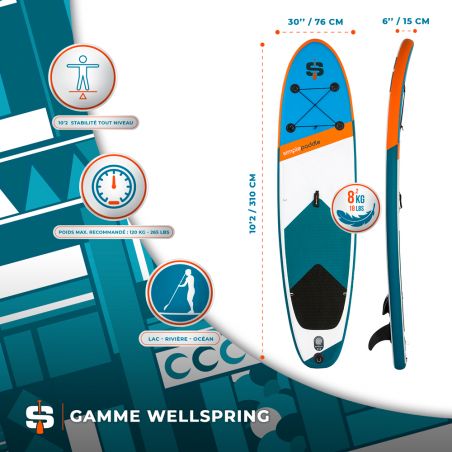 S2 10'2 PACK STAND UN PADDLE