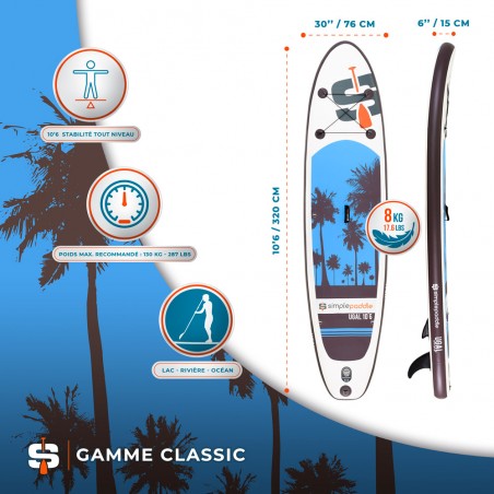 Stand Up Paddle Ugal - Taille Poids