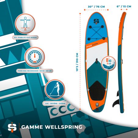 S3 10'2 PACK STAND UP PADDLE